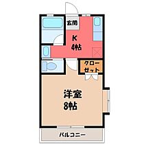 栃木県真岡市長田2丁目（賃貸アパート1K・2階・26.50㎡） その2