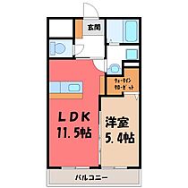 栃木県宇都宮市駒生町（賃貸マンション1LDK・3階・40.00㎡） その2