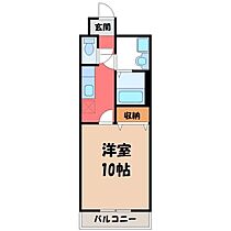 栃木県宇都宮市西1丁目（賃貸マンション1K・3階・32.01㎡） その2