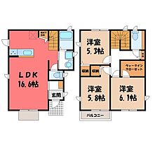 栃木県宇都宮市御幸町（賃貸一戸建3LDK・1階・81.56㎡） その2