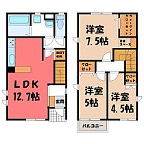 栃木県宇都宮市竹林町（賃貸一戸建3LDK・1階・73.28㎡） その2