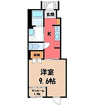 栃木県宇都宮市大和2丁目（賃貸アパート1K・1階・33.56㎡） その2