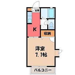 間取図画像 1K