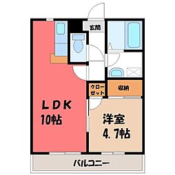 リジェール21 1LDKの間取図画像