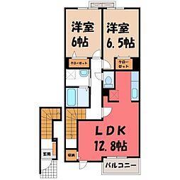 JR日光線 鹿沼駅 バス10分 図書館東分館前下車 徒歩3分 2階/-