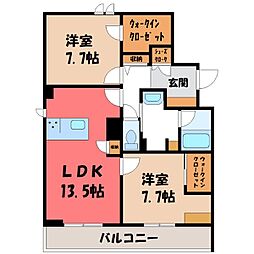 GRANDSTELLA 2LDKの間取図画像