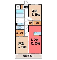 ジュールフェリエ 2LDKの間取図画像