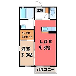 シャーメゾン山本 1LDKの間取図画像