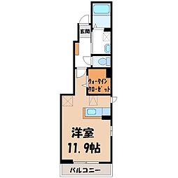 ソレーラ2 ワンルームの間取図画像