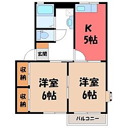 ル・グラン鶴田F 2Kの間取図画像