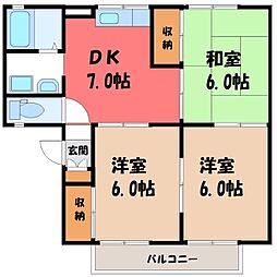 セジュール蘭 3番館 2階/-