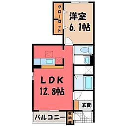アルスターB 1LDKの間取図画像