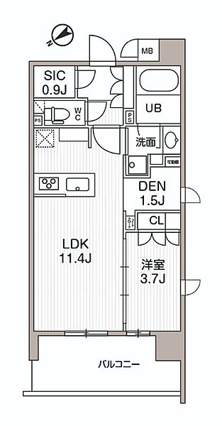 シーズンフラッツ上野入谷 ｜東京都台東区下谷1丁目(賃貸マンション1SLDK・6階・40.32㎡)の写真 その2