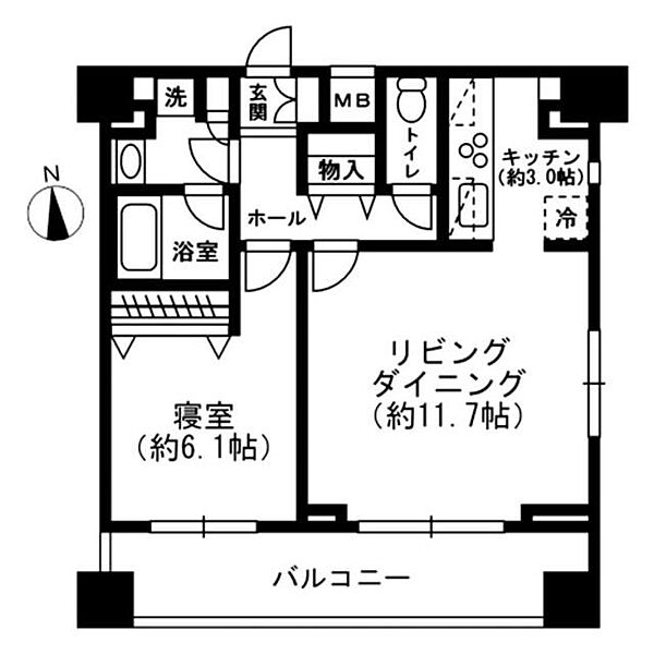 レジディア四谷三丁目 ｜東京都新宿区荒木町(賃貸マンション1LDK・9階・49.97㎡)の写真 その2