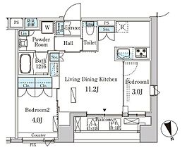 ライオンズフォーシア中央MINATO  ｜ 東京都中央区湊2丁目（賃貸マンション2LDK・6階・42.19㎡） その2