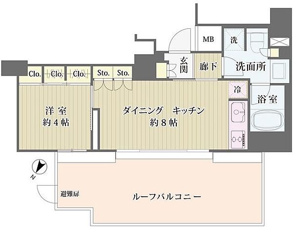 IBIS市ヶ谷 ｜東京都新宿区払方町(賃貸マンション1LDK・4階・32.15㎡)の写真 その2