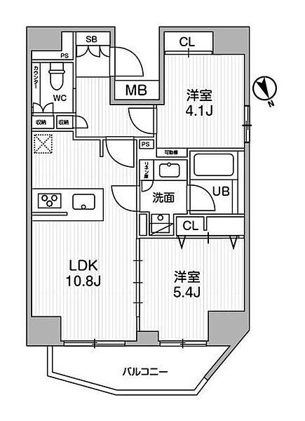 SYFORME江戸川橋 ｜東京都文京区関口1丁目(賃貸マンション2LDK・10階・50.05㎡)の写真 その2