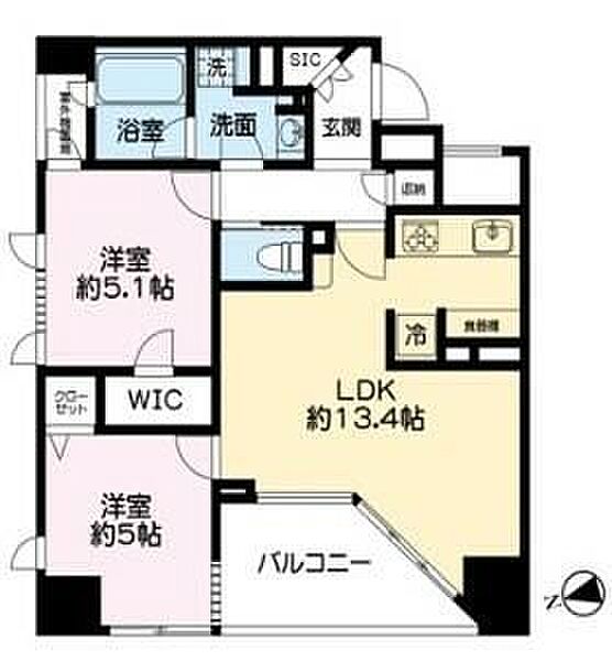 アトラスステイシア文京千駄木 ｜東京都文京区千駄木3丁目(賃貸マンション2LDK・8階・56.25㎡)の写真 その2