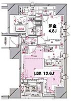 ピアース銀座8丁目  ｜ 東京都中央区銀座8丁目（賃貸マンション1LDK・2階・44.55㎡） その2