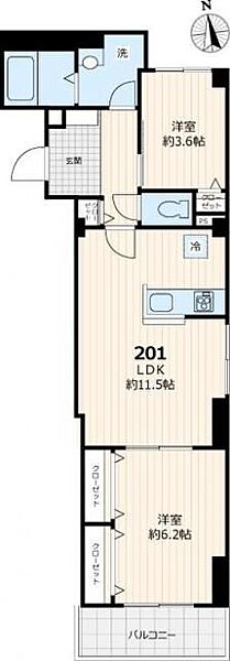 仮称）入谷シャノワール ｜東京都台東区松が谷3丁目(賃貸マンション2LDK・2階・51.50㎡)の写真 その1