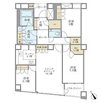 品川Vタワー　タワー棟  ｜ 東京都港区港南2丁目（賃貸マンション3LDK・28階・94.80㎡） その2