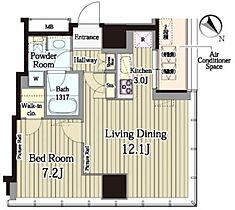 MY TOWER RESIDENCE  ｜ 東京都渋谷区代々木1丁目（賃貸マンション1LDK・13階・47.92㎡） その2