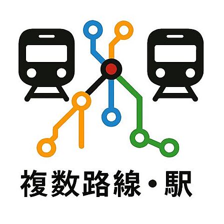 徒歩圏に複数の駅が点在し、利用可能な路線も豊富。目的地や気分に合わせて、最適なルートを選べる自由さが魅力です。移動のストレスを減らし、時間をもっと自由に使える住環境です。
