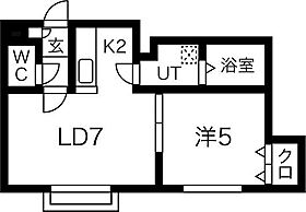 CCRハチケン 203 ｜ 北海道札幌市西区八軒三条東2丁目2-34（賃貸アパート1LDK・2階・34.00㎡） その2