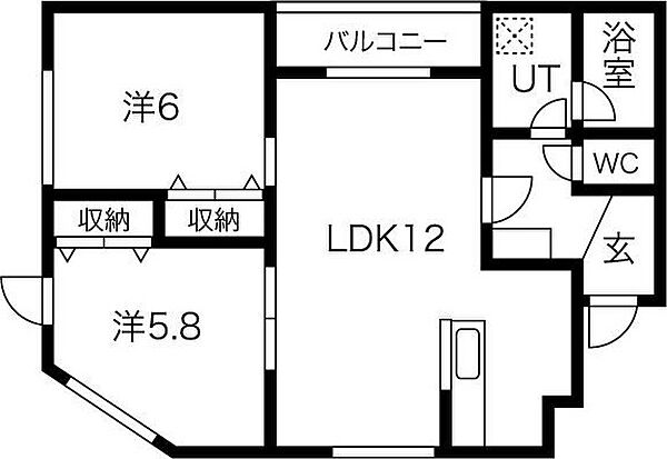 lu・chier月寒東 403｜北海道札幌市豊平区月寒東三条15丁目(賃貸マンション2LDK・4階・52.80㎡)の写真 その2