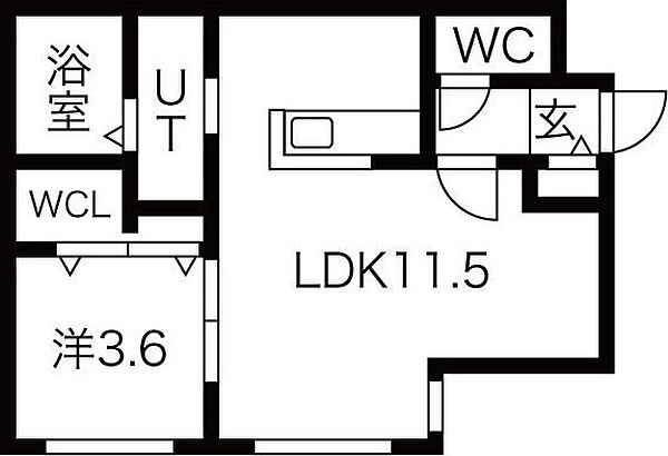 noble hill 南郷通 203｜北海道札幌市白石区南郷通20丁目南(賃貸マンション1LDK・2階・34.93㎡)の写真 その2