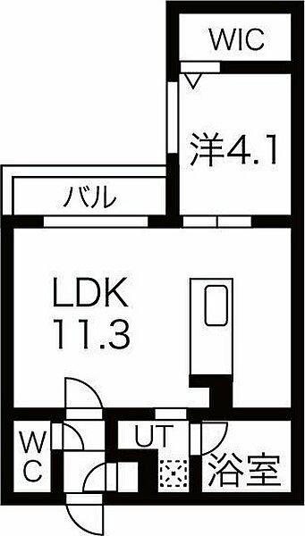 ALPHA新札幌 205｜北海道札幌市厚別区厚別中央一条7丁目(賃貸マンション1LDK・2階・35.88㎡)の写真 その2