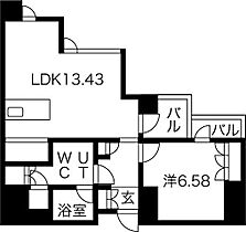 INFINITY22 503 ｜ 北海道札幌市中央区大通西22丁目2-1（賃貸マンション1LDK・5階・49.81㎡） その2