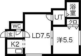 オカップV 301 ｜ 北海道札幌市西区山の手三条1丁目1-25（賃貸アパート1LDK・3階・35.02㎡） その2