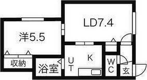 ゼスティ医大前 110｜北海道札幌市中央区南四条西16丁目(賃貸マンション1LDK・1階・34.99㎡)の写真 その3