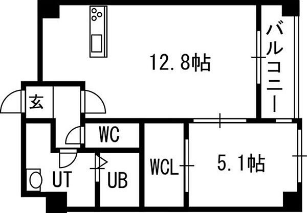 カレラ近代美術館前 501｜北海道札幌市中央区大通西18丁目(賃貸マンション1LDK・5階・43.06㎡)の写真 その3