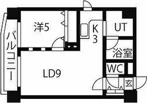 レーヴフロレゾン 502｜北海道札幌市中央区北六条西24丁目(賃貸マンション1LDK・5階・36.30㎡)の写真 その2