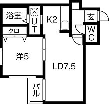 K-MODE麻生(ケイモードアサブ) 101 ｜ 北海道札幌市北区新琴似十一条1丁目2-22（賃貸マンション1LDK・1階・34.40㎡） その2