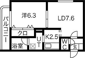 ルミエール福住 101 ｜ 北海道札幌市豊平区月寒東一条13丁目1-11（賃貸マンション1LDK・1階・37.50㎡） その2