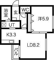 グランメゾン平岸 406 ｜ 北海道札幌市豊平区平岸一条1丁目5-3（賃貸マンション1LDK・4階・40.18㎡） その2