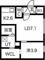 ArrowsVII(アローズセブン) 101 ｜ 北海道札幌市豊平区月寒東一条2丁目2-5（賃貸マンション1LDK・1階・34.83㎡） その2