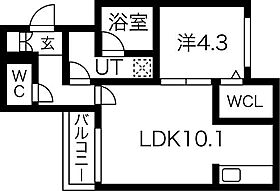 RainbowRoad宮の沢 105 ｜ 北海道札幌市西区宮の沢二条2丁目11-53（賃貸マンション1LDK・1階・38.57㎡） その2