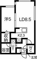 フォレストヒルズA 205 ｜ 北海道札幌市西区琴似一条3丁目1-32（賃貸マンション1LDK・2階・34.32㎡） その2