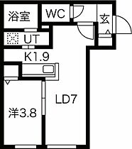 ONE STAGE二十四軒 201 ｜ 北海道札幌市西区二十四軒一条6丁目10-14（賃貸マンション1LDK・2階・30.40㎡） その2