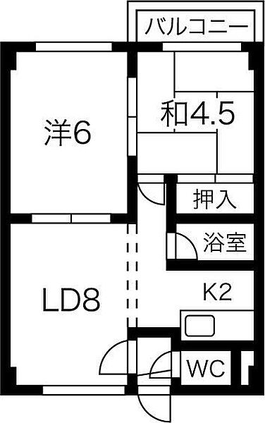 park heights88 103｜北海道札幌市東区北二十二条東3丁目(賃貸マンション2LDK・1階・35.67㎡)の写真 その2