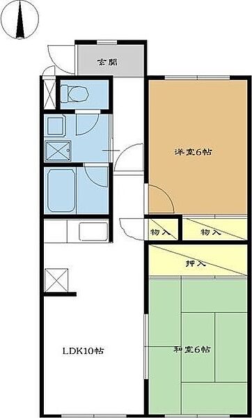 αネクスト102 203｜北海道札幌市北区新琴似十条1丁目(賃貸アパート2LDK・2階・49.28㎡)の写真 その2