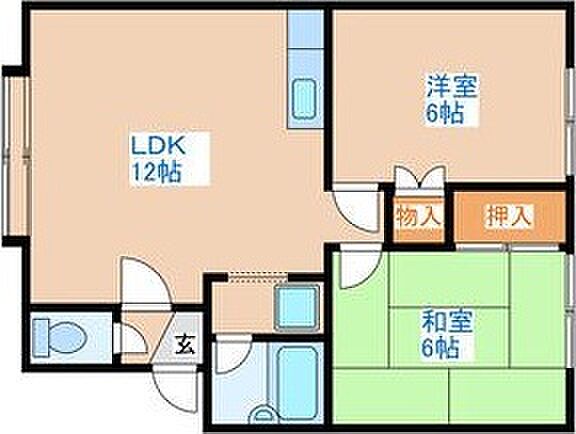 charmantII 102｜北海道札幌市白石区北郷一条3丁目(賃貸アパート2LDK・1階・48.60㎡)の写真 その3