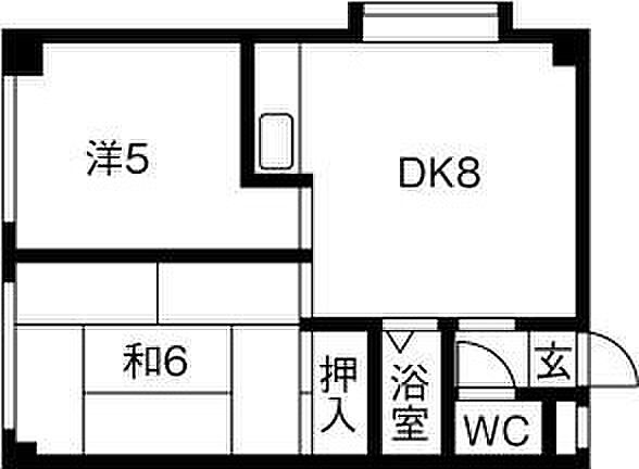 南郷ハイツイレブン 306｜北海道札幌市白石区南郷通11丁目南(賃貸マンション2DK・3階・42.05㎡)の写真 その2