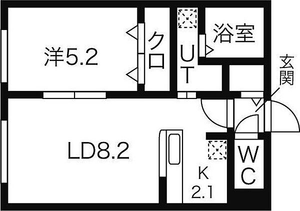 Cube中の島2・3N 406｜北海道札幌市豊平区中の島二条3丁目(賃貸マンション1LDK・4階・35.34㎡)の写真 その2