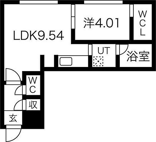 indascal 303｜北海道札幌市中央区南八条西5丁目(賃貸マンション1LDK・3階・34.04㎡)の写真 その3