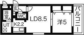 Komuzu中の島 201 ｜ 北海道札幌市豊平区中の島一条3丁目4-12（賃貸マンション1LDK・2階・36.07㎡） その2